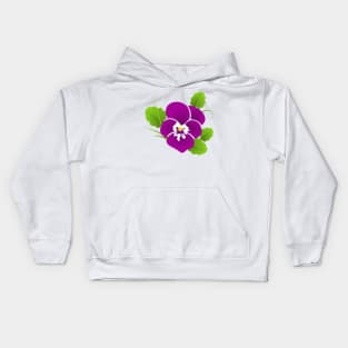 Pansy Flowers Design Kids Hoodie